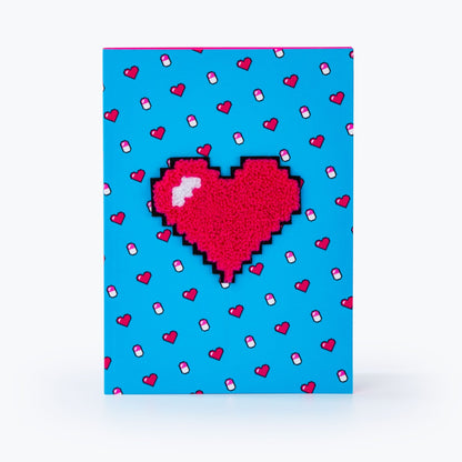 Power Up Pixelated Heart Notebook | 90's Retro - Pixel Comet Shop