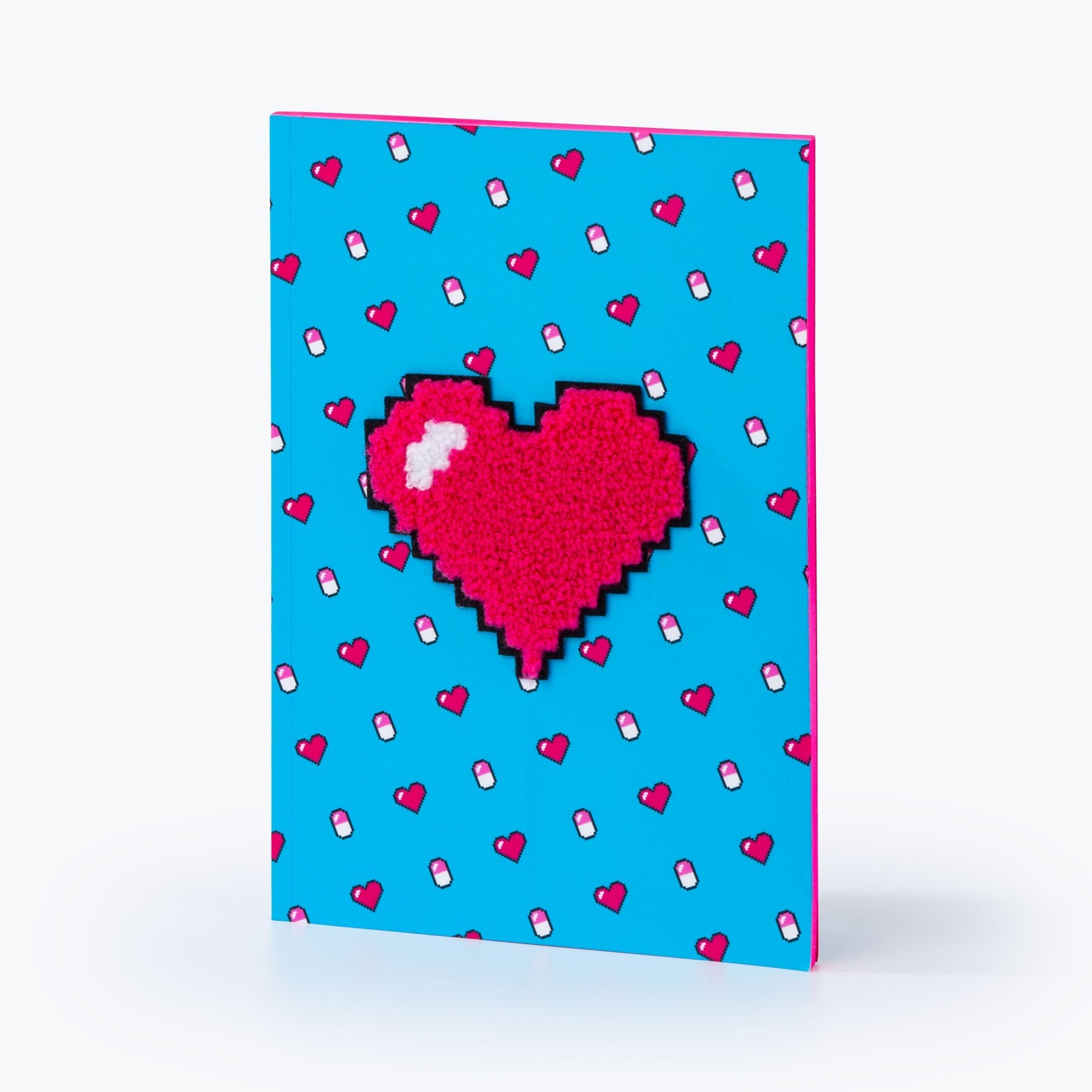 Power Up Pixelated Heart Notebook | 90's Retro - Pixel Comet Shop