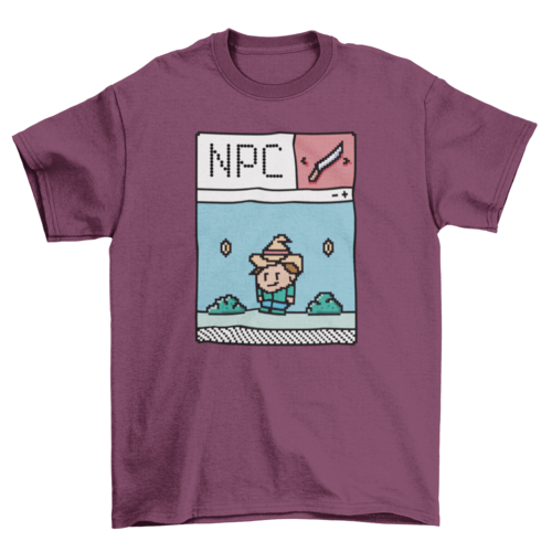 NPC Gaming Pixel Art T-shirt - Pixel Comet Shop