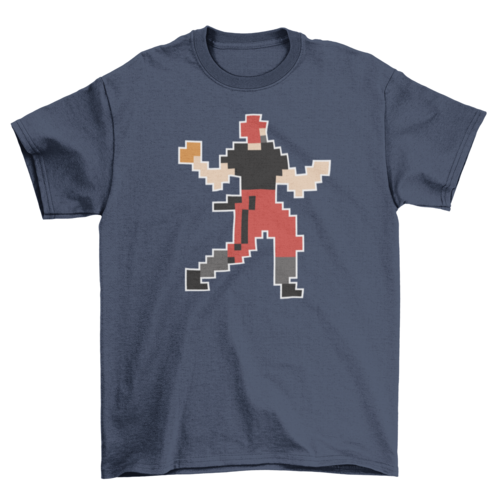 American Football Player Pixel Art T-shirt - Pixel Comet Shop