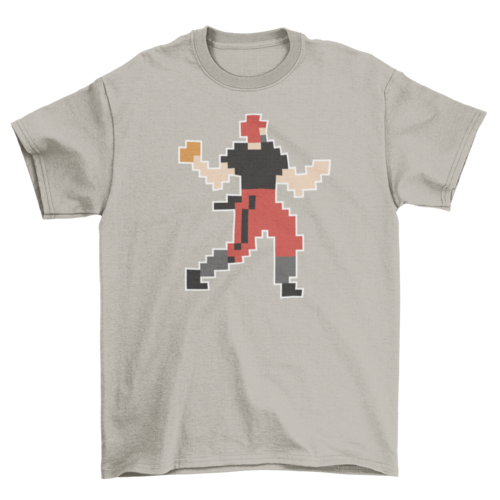 American Football Player Pixel Art T-shirt - Pixel Comet Shop