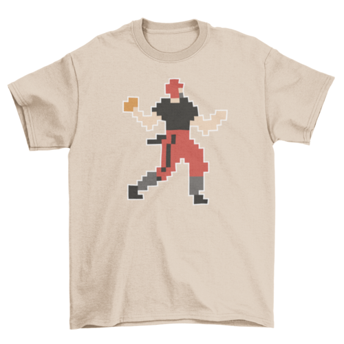 American Football Player Pixel Art T-shirt - Pixel Comet Shop